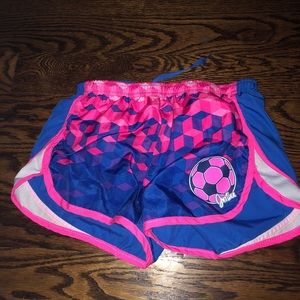 Pink and blue umbre Soccer shorts